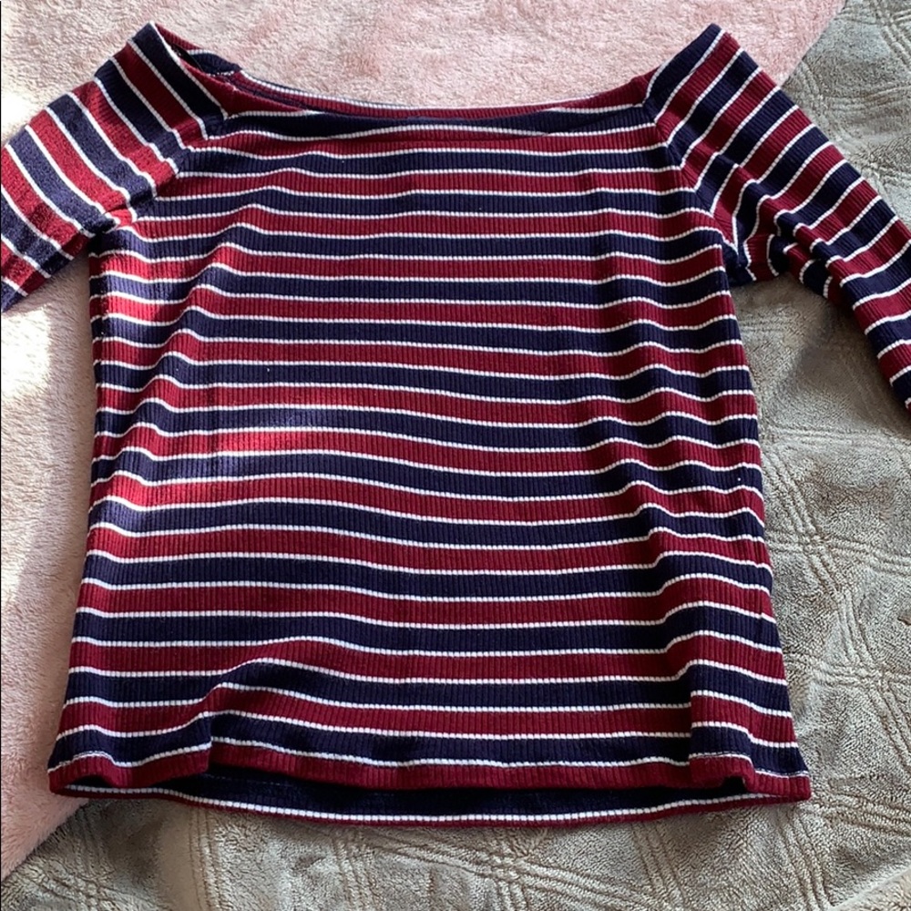Long sleeve off the shoulder top
